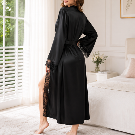 Luxury Silk Lace Robe